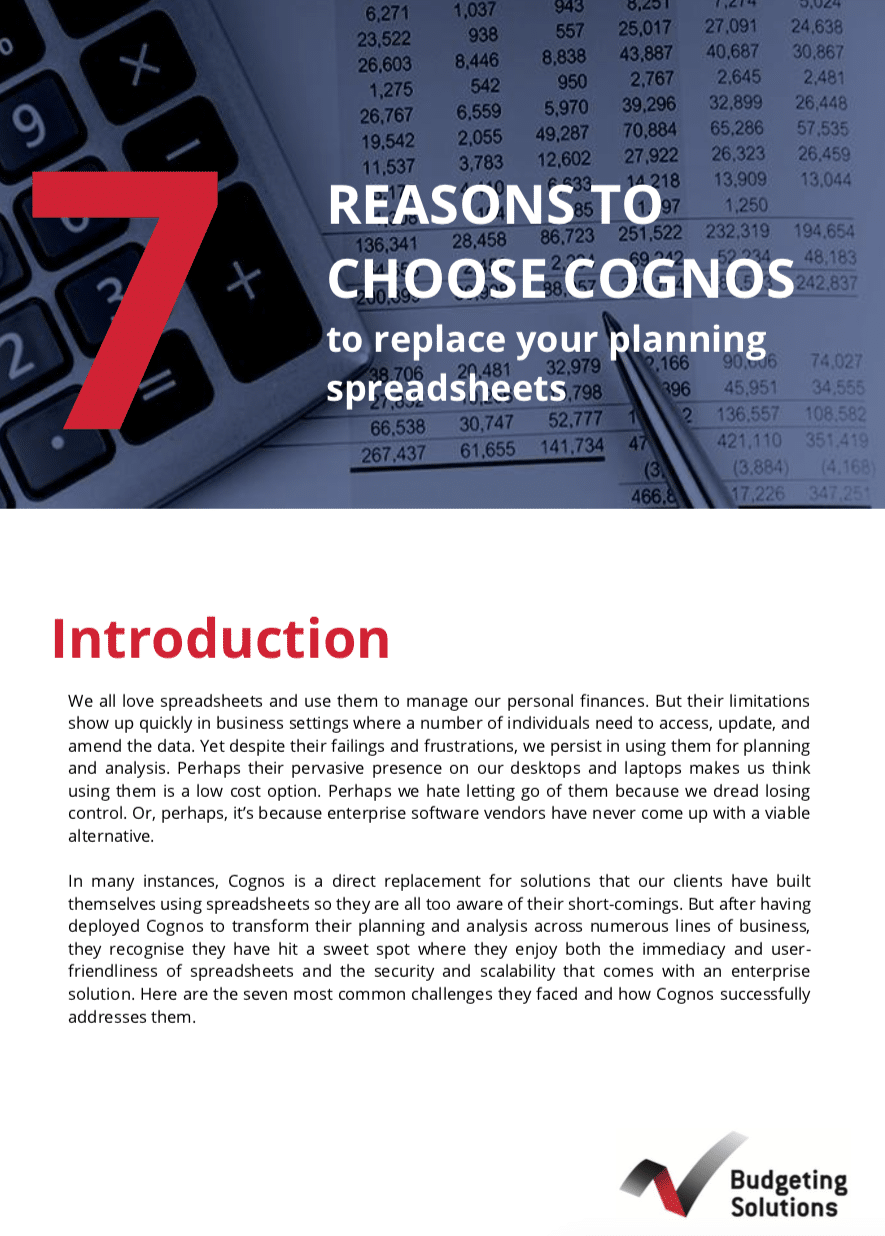 7 reasons to choose cognos