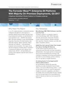 The Forrester Wave: Enterprise BI Platforms, Q3 2017