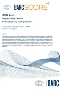 BARC Survey’20 – Integrated Planning & Analytics
