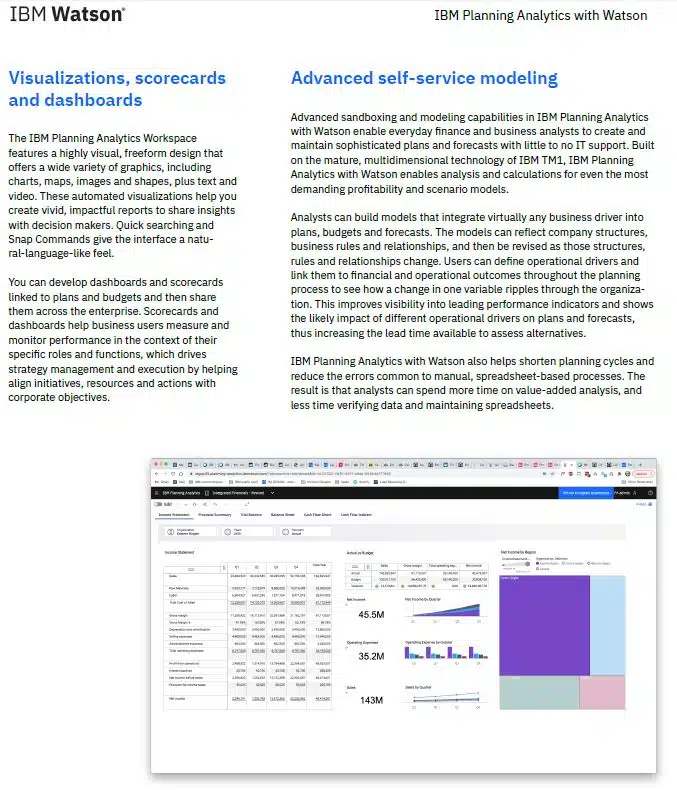 IBM Planning Analytics With Watson